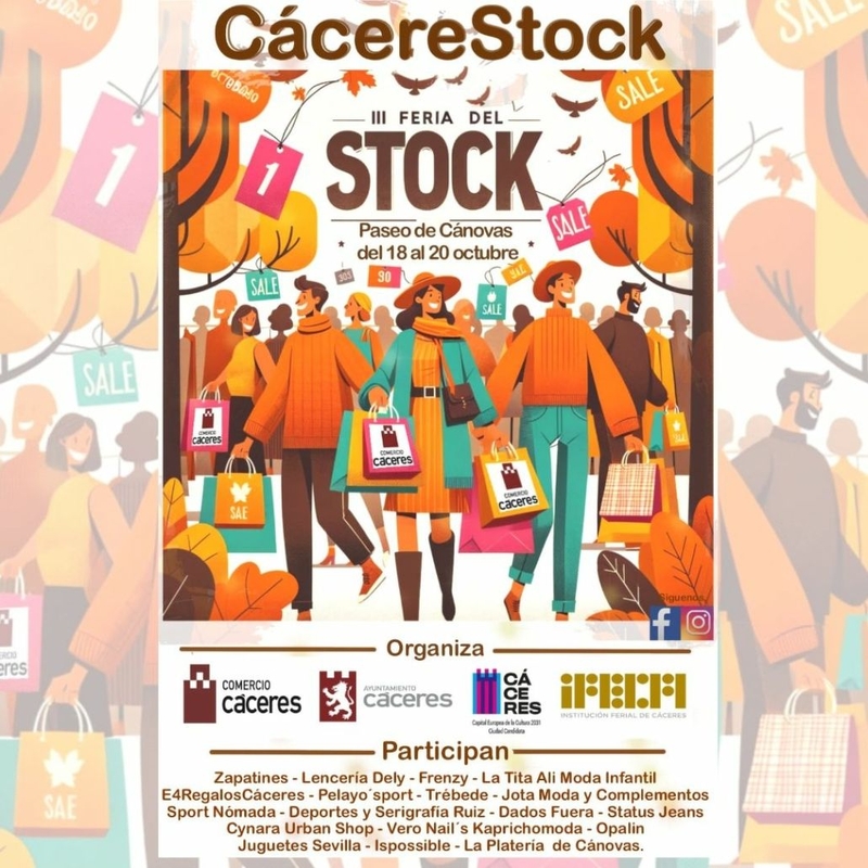 El Paseo de Cánovas acoge este fin de semana una nueva edición de la Feria del Stock ‘Cácerestock’