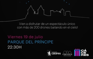 Un espectáculo de drones el viernes, pistoletazo de salida de la candidatura de Cáceres 2031