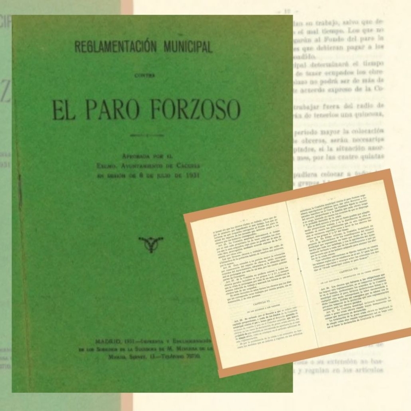 La concejalía de Cultura expone, dentro del programa ‘Documentos del mes’, una reglamentación Municipal contra el paro forzoso