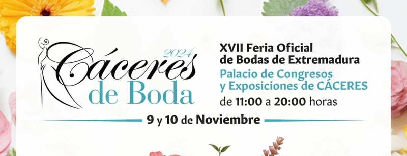 El Palacio de Congresos acogerá este sábado día 9 y el domingo 10 la XVII Cáceres de Boda