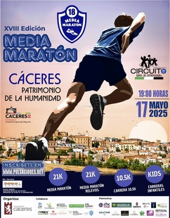 La Media Maratón “Cáceres, Patrimonio de la Humanidad” celebra su XVIII edición con récord de participación