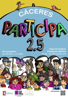 El Ayuntamiento invita a los cacereños y cacereñas a participar en la jornada “Cáceres Participa 2.5”