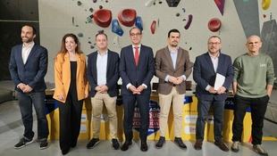 Rafa Mateos destaca la simbiosis que existe entre Cáceres y la escalada durante la presentación de la Copa de España