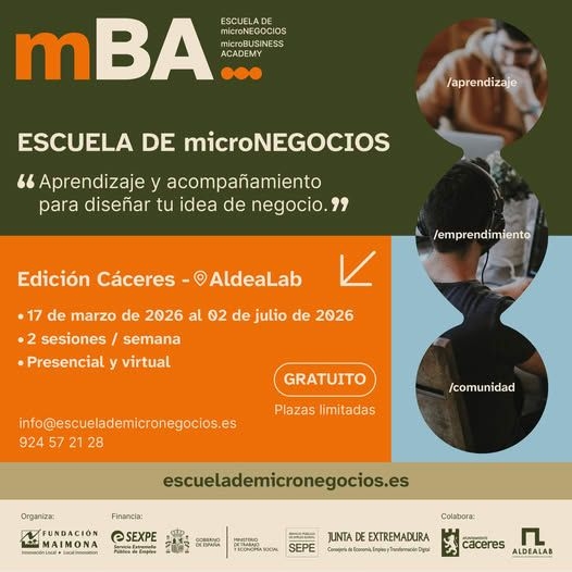 El Ayuntamiento de Cáceres y la Fundación Maimona ponen en marcha una nueva edición de la Escuela de Micronegocios