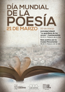 Cáceres celebra el Día Mundial de la Poesía con teatro para público familiar y una Ruta Poética