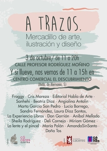 El Ayuntamiento apoya a la Asociación Cultural Norbanova en el mercadillo de arte, ilustración y diseño “A Trazos”